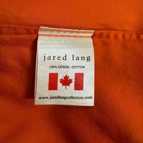 Jared Lang L/S Casual Orange Button Down w/Silver Metal Buttons Like New Size L - Picture 9 of 9